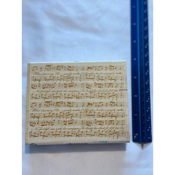 All Night Media Sheet Music Rubber Stamp 4x5” - Picture 1 of 4